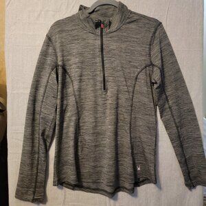 SPYDER Active Women's Large 3/4 Zip Up Sweatshirt, Gray